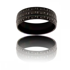 Bague Acier Couleur Noir Homme TRIBALA
