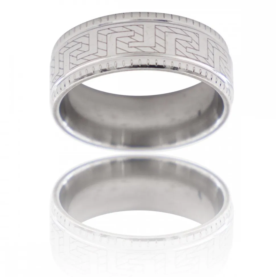 Bague Anneau Homme Acier ALPHA