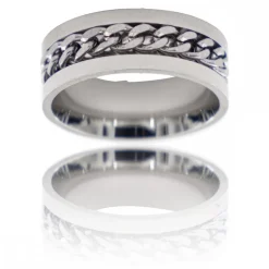 Bague Anneau Homme Acier CHAINA