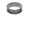 Bague Anneau Homme Acier Couleur Argenté