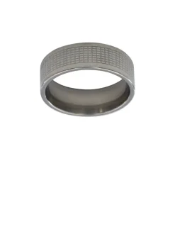 Bague Anneau Homme Acier Couleur Argenté