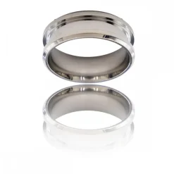 Bague Anneau Homme Acier Couleur Argenté