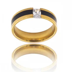 Bague Anneau Homme Acier Doré ALTAIR