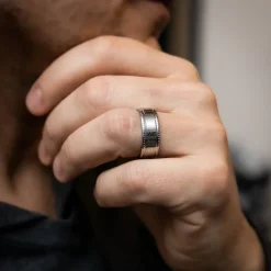 Bague Anneau Homme Acier ALPHA