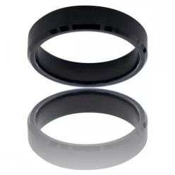 Bague Anneau Homme en Acier noir ILEX