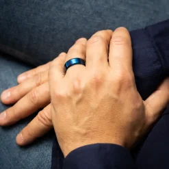 Bague Anneau Homme en Acier