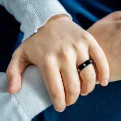 Bague Anneau Homme en Acier