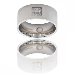 Bague Anneau Homme fashion en Acier Zirconium IBERIS