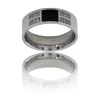 Bague Anneau pour Homme Acier Argenté