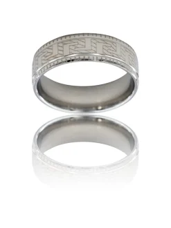 Bague Anneau pour Homme Acier Argenté