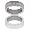 Bague Anneau pour Homme Acier Zirconium SILENE