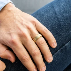 Bague Anneau pour Homme Acier Doré Allah