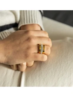 Bague de Femme en Acier Ornée Zirconium