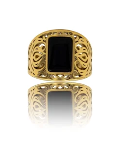 Bague Fashion Femme Acier Couleur Doré