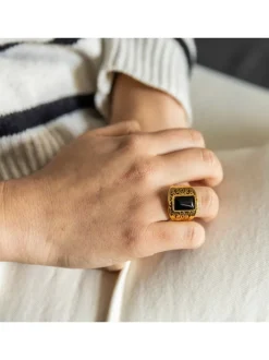 Bague Fashion Femme Acier Couleur Doré