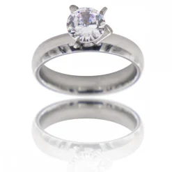 Bague Femme Acier Solitaire DIAMELA