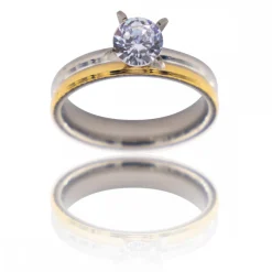 Bague Femme Acier Solitaire DIAMELA