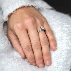 Bague Femme Acier Solitaire DIAMELA