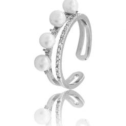 Bague Femme Ajustable COLA avec Perles Strass