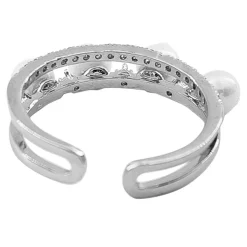 Bague Femme Ajustable COLA avec Perles Strass
