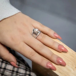 Bague Femme avec Perle Ornée Zirconium MAHONIA