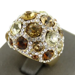 Bague Femme Doré Strass DAPHNEE