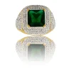 Bague Femme en Acier Doré Ornée de Zirconium