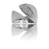 Bague Femme en Acier Ornée de Zirconium