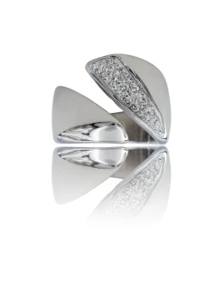 Bague Femme en Acier Ornée de Zirconium