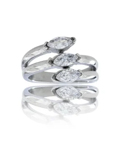 Bague Femme en Acier Ornée Zirconium