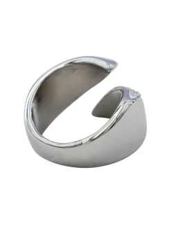 Bague Femme en Acier Ornée de Zirconium