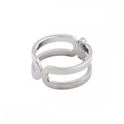 Bague Femme en Acier Ornée avec Zirconium