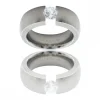 Bague Femme en Titane Ornée Zirconium PLICATA