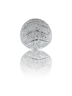 Bague Originale Femme Acier Ornée Zirconium