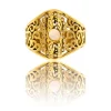 Bague Originale Femme Acier Doré