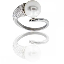 Bague Originale Femme Perle Strass DAPHNEE