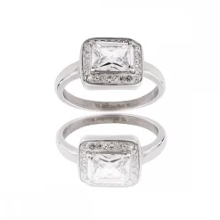 Bague pour Femme Acier Ornée Zirconium
