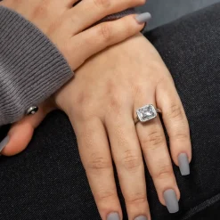 Bague pour Femme Acier Ornée Zirconium