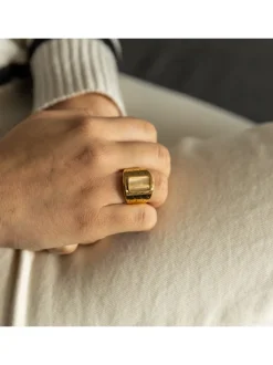 Bague pour Femme en Acier Doré
