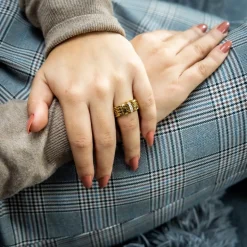 Bague pour Femme Mailles et Strass DAPHNEE