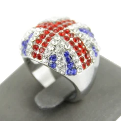Bague Union Jack Argent Femme DAPHNEE