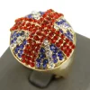 Bague Union Jack Dorée Femme DAPHNEE