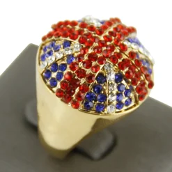 Bague Union Jack Dorée Femme DAPHNEE