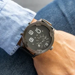Beau Coffret Montre XL Homme Noir CHTIME