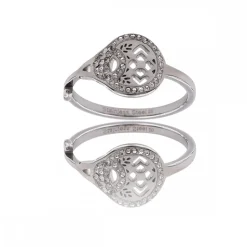 Belle Bague Femme Acier Ornée Zirconium