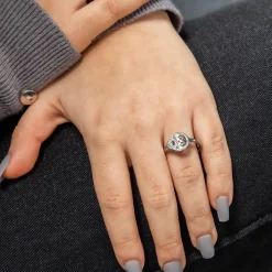 Belle Bague Femme Acier Ornée Zirconium