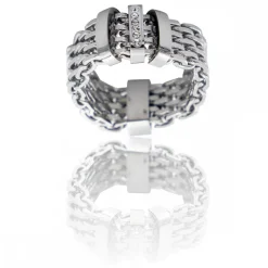 Belle Bague Femme Mailles Strass DAPHNEE