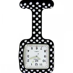 Belle Montre Infirmière Silicone Noir Pois KZ