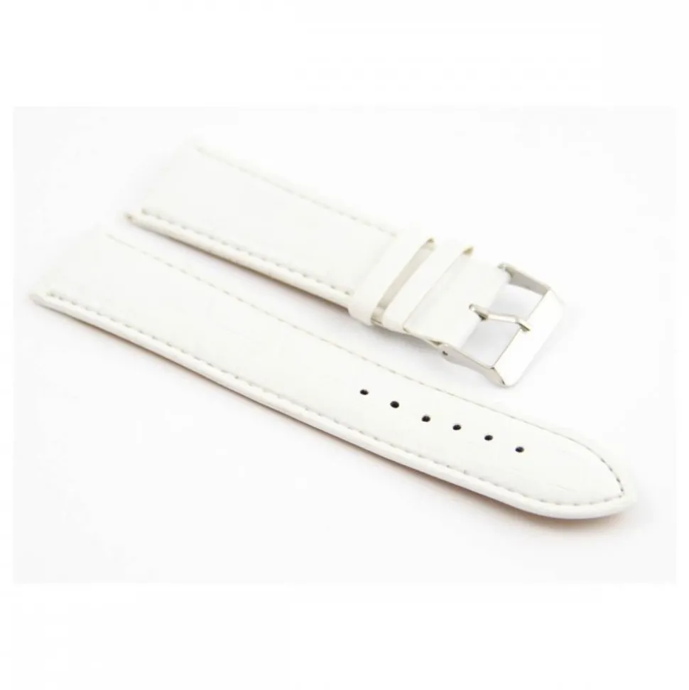 Bracelet pour montre en synthétique Blanc 24mm