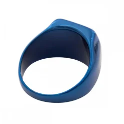 Chevalière en Acier Bleu Homme ENIGMA
